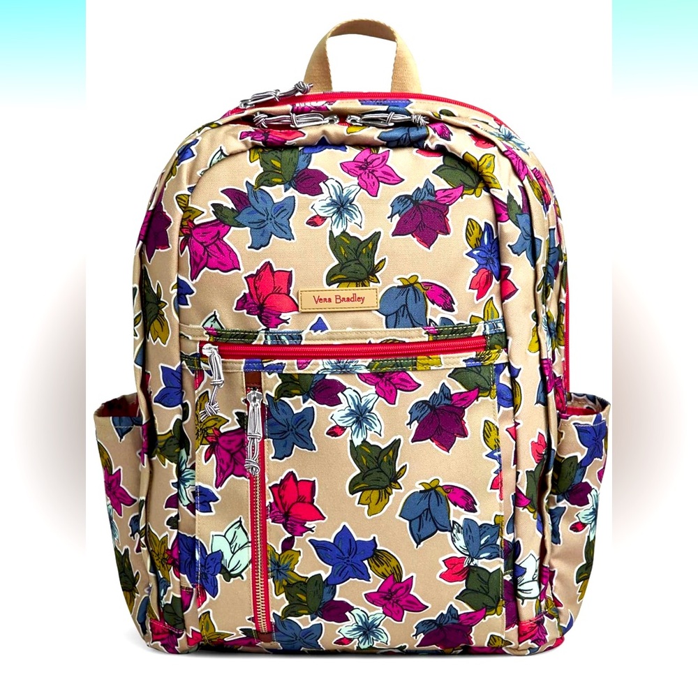 VERA BRADLEY ✨ Travel Work Bag, School Backpack | Falling Flowers (discontinued)